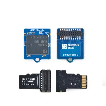 Original EMMC-modul, 8GB, 16GB, 32GB, 64GB med microSD-turn eMMC-adapter