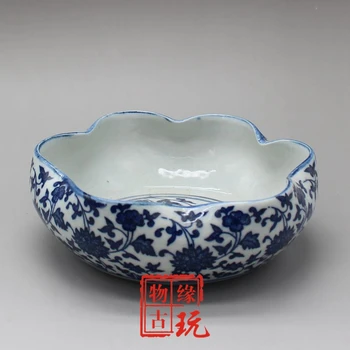 Kinesisk gamle porcelæn blå og hvid porcelæn vask Pensel