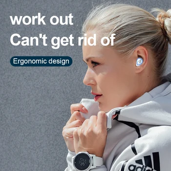 2020 Nye Trådløse Hovedtelefoner Til En Bluetooth-V5.0 Øretelefoner Sport Earbuds HIFI Stereo Lyd, Støj Annullere Touch Kontrol Headsets