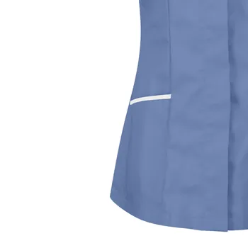 2021 Sygeplejerske Uniform Scrubs Kvinder Solid Lomme Knapper kortærmet V-neck Tops Plejer at Arbejde T-Shirt, Bluse медицинская одежда L*