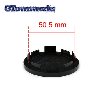 4 stk 60 mm 50 mm Almindeligt Hjul Center Cap For Bil Rim Sort Hjulkapsel smudsomslag