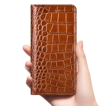 Læder Flip Phone Case For Xiaomi Note 10 Ultra 5S Plus 6 8 9 se 9T Pro A1 A2 Lite A3 5X 6X Mix 2s Antal 2 3 Krokodille Tegnebog Taske