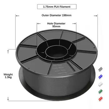 SIMAX3D 3D-Printer Dele PLA Filament på 1,75 mm PLA 1 KG Pr Rulle PLA Materiale til 3D-Print filamento pla 3d-printer filament