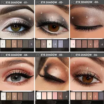 FOCALLURE Smokey Eye Makeup Øjenskygge Palette Eye Shadow Shimmer Pigment Glat Cremet Pulver Kosmetiske Eyeshadow