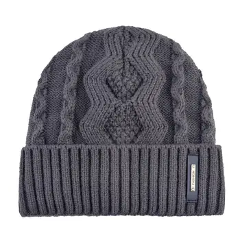 Mode metal logo Hat, halstørklæde Sæt til Mænd Vinter Strikkede uld Huer keep Warm color bonnet Kvinder Dobbelt lag velvet gorro