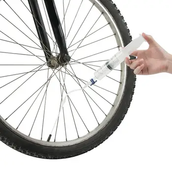 Cykel Slangeløse Dæk Fugemasse Injector 60ml Sprøjte Gummi Slange Kit Til MTB Road Cykel Slangeløse Dæk Ventiler