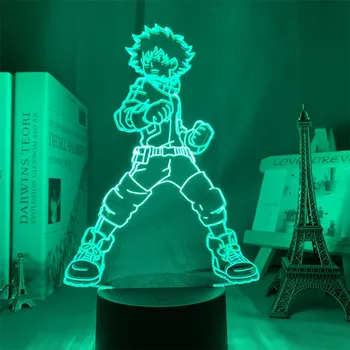 Min Helt, den Akademiske verden, at Alle Kan Anime Tal 3d-Night Lights Izuku Bakugou Himiko Toga Farverig Touch Handling Figma Lampe Model Legetøj