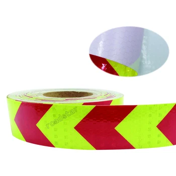 3M gul rød pil PET Reflekterende Tape Reflekterende Sikkerhed Advarsel Tape God Tyktflydende Vandtæt Lang Levetid