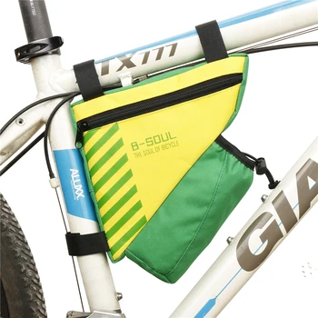 Cykel Trekant Bag Cykling Øverste Rør Foran Frame Taske Stor Kapacitet Med vandflaske Lomme smudsafvisende MTB Cykel Cykel Tasker