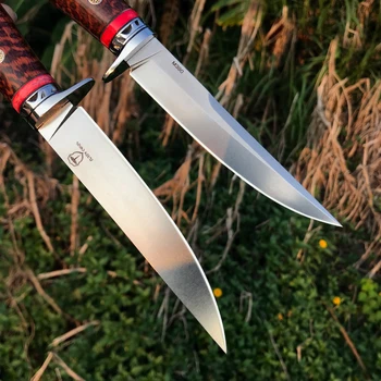 TURENZ-M390 Stål Kniv for Fiskeri Lige Knive Udendørs Jagt Værktøj Snakewood Håndtaget Fast Kniv Kniv med Skede