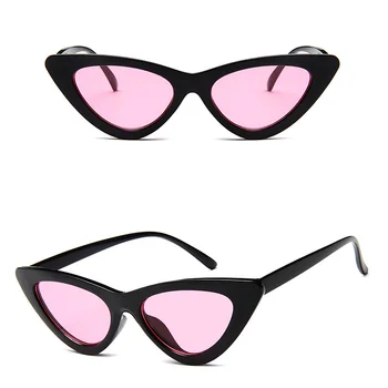 Yoovos 2021 Vintage Cat Eye Solbriller Kvinder Candy Farve Brand Designer Trekant Sol Briller Udendørs Beskyttelsesbriller, Oculos De Sol
