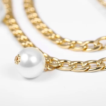 Multilags-Lang Guld Bælte for Kvinder Perle Dekoration Wasit Kæde Bælte Nye Designer-Jeans Kjole Bælte