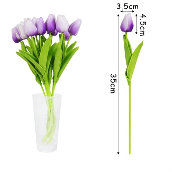 CYUAN 10/20/30stk Tulip Kunstig Blomst Tulip Have Kunstige Buket Falske Blomst Gave til Bryllup Dekoration Hjemme i Haven