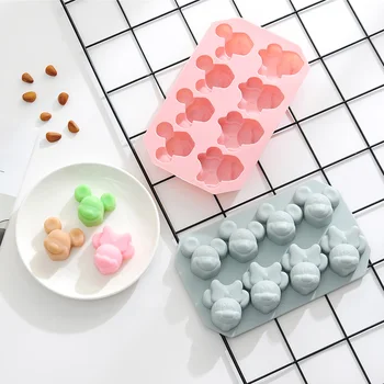 8 grid Mickey Form kage DIY silikone formen ice cube slik, chokolade, kage, kiks, bage kager skimmel Fondant kage udsmykning af