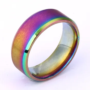 Rustfrit Stål 2020 Nye Mode, Multi-Farve Matte Ring