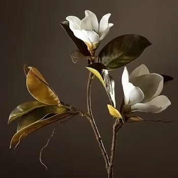Høj Kvalitet Dekorative Kunstige Blomster 1 Stykke Super Smuk Falske Magnolia Hjem-Og Shop Indretning Vise Silke Blomster