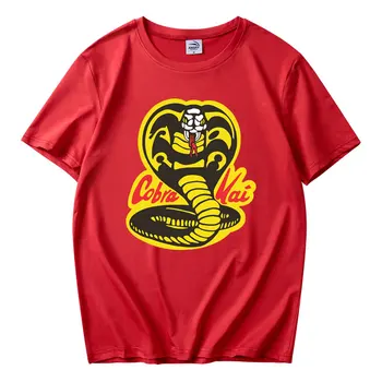 Nye Cobra Kai Slå Hårdt Slå Først Ingen Nåde T-Shirt For Mennesket Nye Ankomst Fantastiske Klassisk O-hals Camiseta