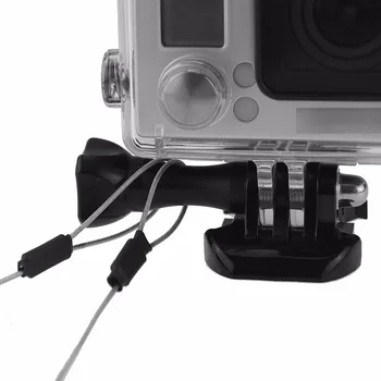 10STK Rustfrit Stål, Sølv, Sort Sikkerhed 30cm/12v Tether-Rem Rem til GoPro Hero 6/5/4/3/for YI for SJCAM til Sony Kamera