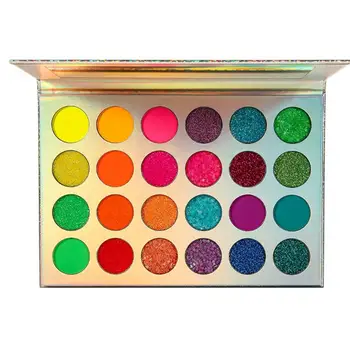 Skær Eyeshadow Palette Selvlysende Glitter Øjenskygge Kosmetik Kit 24 Farver