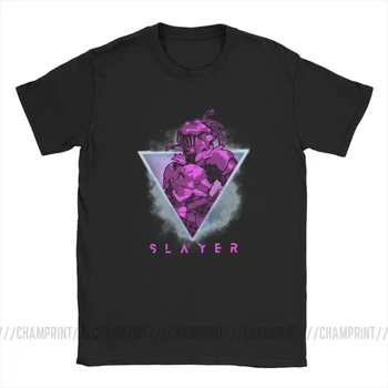 Goblin Slayer Retro 80'er T-Shirt til Mænd Ren Bomuld Sjove T-Shirts med Rund Hals t-Shirt Kort Ærme Tøj Party