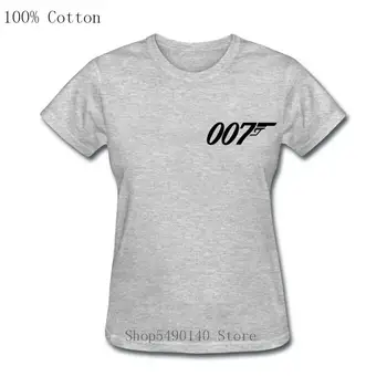 Classic Film Film James Bond Hemmelige Kriger T-Shirt Med Korte Ærmer O Hals Fashion Bomuld, Til Kvinder 007 Legends T-Shirt Hipster Tee