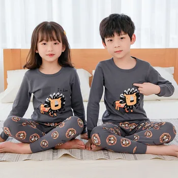 Baby Pyjamas Sæt Kids Pyjamas Børn Nattøj Drenge Piger Dyr Pyjamas Pijamas Bomuld Nattøj Tøj, børnetøj 3-13Y