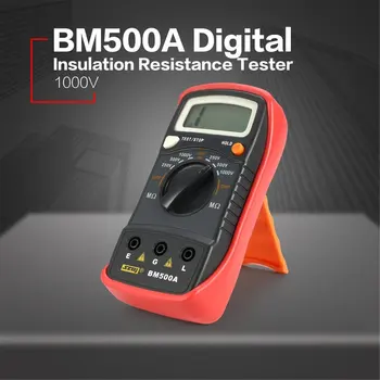 BM500A Digital 1000V Auto Range Isolering Modstand ohm-Meter Tester Megohmmeter Multimeter Voltmeter LED indikation