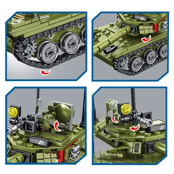 SEMBO 324pcs Militære Sæt Main battle Tank ww2 byggesten Våben Tal Hær Byen Oplyse Mursten Legetøj Til Børn Gave