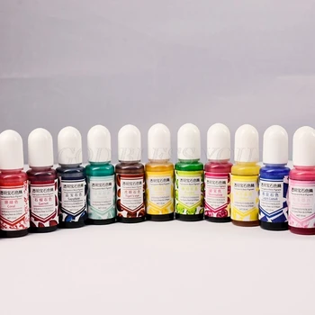 24 Farver Crystal Epoxy Pigment UV-Resin Farve DIY Smykker Farvestof Kunsthåndværk Farve Tørring, Farve Blanding, Flydende Dekorationer