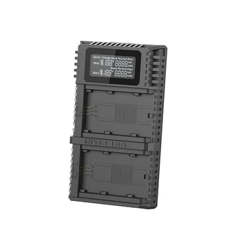 Nitecore USN4 Pro Dual Slot USB-QC Oplader Til Sony a7 III , a7R III , a9 (ILCE-9) Compatiple med NP-FZ100 Kamera batterier