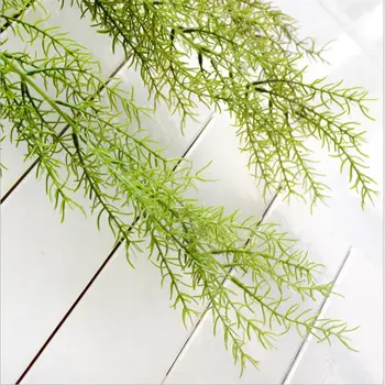 3PCS 105 cm 3 gaffel store grønne pine needle kunstige hængende anlæg, der anvendes til familie bryllup dekoration væggen hænger tilbehør