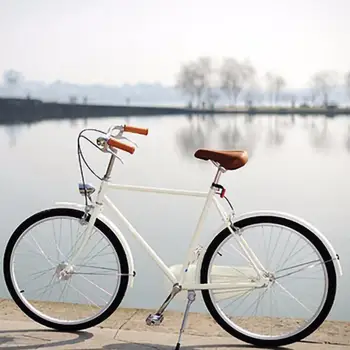 Retro Vintage Cykel 3LED Front Lys Forlygte Sikkerhed Advarsel Nat Lys Cykel Dekoration Sort Sølv