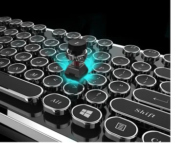 DIY Retro steam punk skrivemaskine mekanisk tastatur tasterne tasten cap 104/ 87 taster til gaming gamer-tastatur dekoration