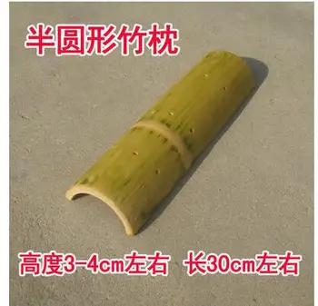 Cervikal pude bambus pude hule åndbar runde pude, trækkraft fysioterapi pude hårdt pude bambus sauna
