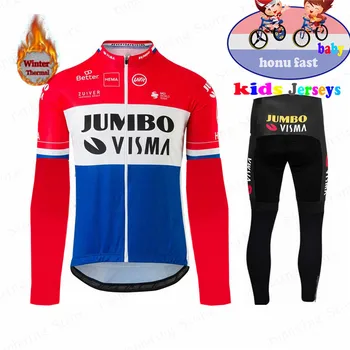 JUMBO VISMA Børn Vinteren Termisk Fleece Cykling Tøj Pige langærmet Ropa Ciclismo Cykel Tøj Børn Cykling Trøjer Se