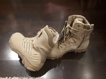 2018 sikkerhedssko Hær Mandlige Commando Bekæmpe Ørkenen Vinter Udendørs Vandreture Støvler Landing Taktiske arbejde sko (Størrelse 35 - 46)