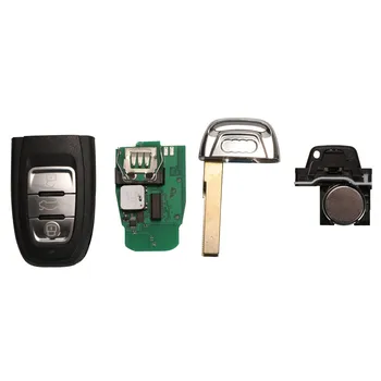 Jingyuqin 3 Knapper Fuld Smart Fjernbetjening Bil Key Fob For Audi A4 A5 A6L A7 A8 Q5 Keyless Go 754J 315Mhz Med Pcf7945AC Chip