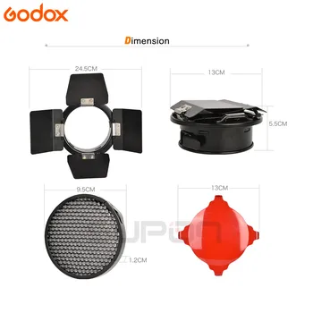 Godox BD-03 ladeporten+Honeycomb Grid - + 4 Farve Filter For Fotografering Video Studio Flash Tilbehør Universal Mount
