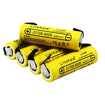 NY 2020-Liitokala Lii-40A 21700 4000 mah li-ni batería 3,7 v 40 a, stk alta descarga mod/kit 3,7 v 15a power + diy-nicke