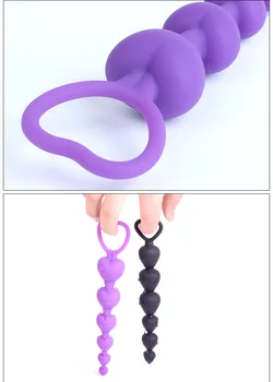 Baggård trække perler sex legetøj seks perler mænds silikone anal masturbation par sexlegetøj, Dildo