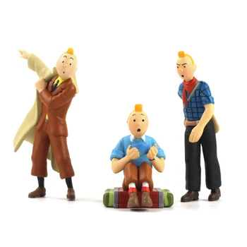6stk/set The Adventures of Tintin Klassiske Tegneserie Figurer Tin Tin PVC-Action Figur Collectible Model Legetøj Dukker