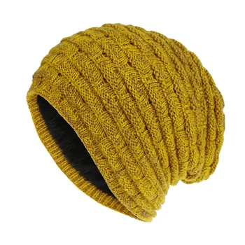 Knit Beanie Hats for Women Men Fleece Lined Ski Skull Cap Slouchy Winter Hat Warm Polar Fleece Skull Cap for Men