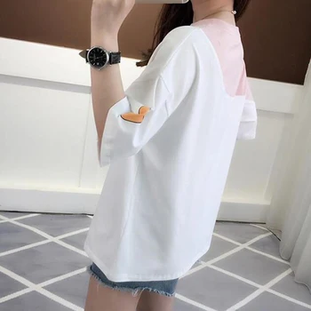 Grunge Æstetiske Ulzzang Venner Harajuku Kanin Tee Kawaii 2020 T-Shirts T-Shirt Kvinder Kvindelige T-Shirt Plus Size Toppe Koreansk