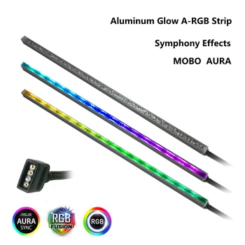 RGB LED Strip For Computer Sag 5V 3P ARGB Støtte Bundkort AURA SYNC Diamend Rainbow Symfoni Effekter 28cm