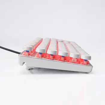 Z-88 Retro Tastatur Mekanisk Skifte Skrivemaskine Runde 104 Nøgler RGB LED bagbelyst Tastatur med DIY Blue Switches