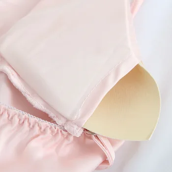 Sommeren Sexet Pyjamas Kvindelige Seler Shorts todelt Dragt Is Silke Tynd Sektion med Bryst Pad Simulering Silke Home Service