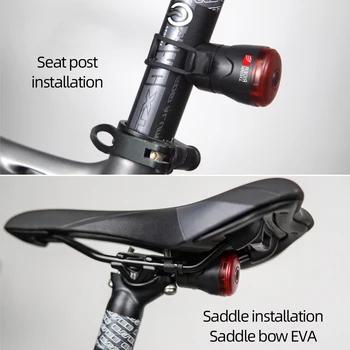 ThinkRider Cykling Cykel Baglygte Smart Auto Brake Sensing Lys IPx6 Vandtæt LED Opladning Cykel baglygte