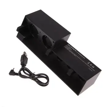 Eksterne USB-Turbo Temperatur Kontrol Køling 5 Fan Køler til Sony PS4/PlayStation 4 spilkonsol Køligere Fans til Tunge Spil