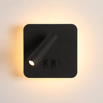 LED væglamper Læsning 3W 6W Strip light Back light soveværelse Undersøgelse stue Sconce Justerbar Med Skifte Sengen væglampe