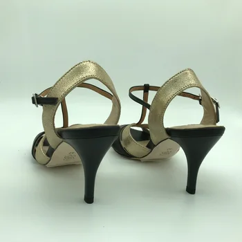 Sexet NY Argentina Tango Dans Sko Bryllup Sko, Party Sko til kvinder Flamenco sko læder ydersål MST6295BBGL lav hæl
